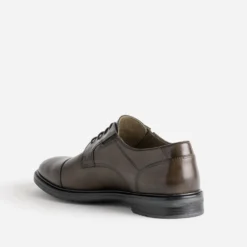 Derby marron cuir bout droit