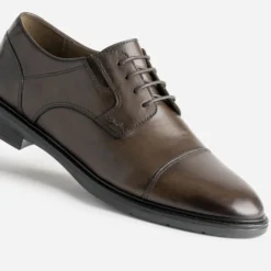 Derby marron cuir bout droit