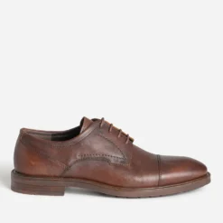Derby marron cuir bout droit