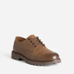 Derby marron cuir semelle crantée