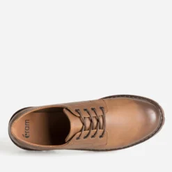 Derby marron cuir semelle crantée