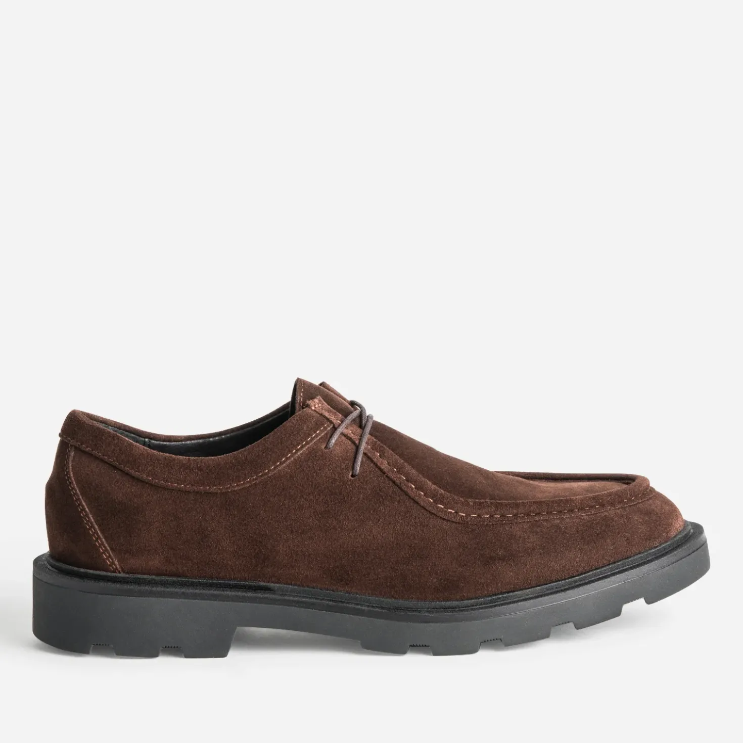 Derby marron cuir velours semelle crantée