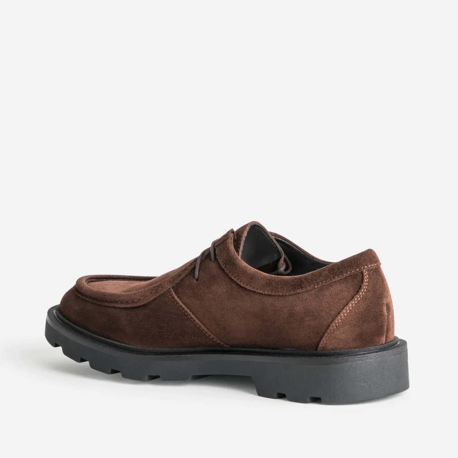 Derby marron cuir velours semelle crantée