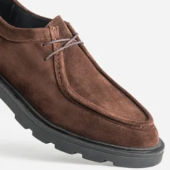 Derby marron cuir velours semelle crantée