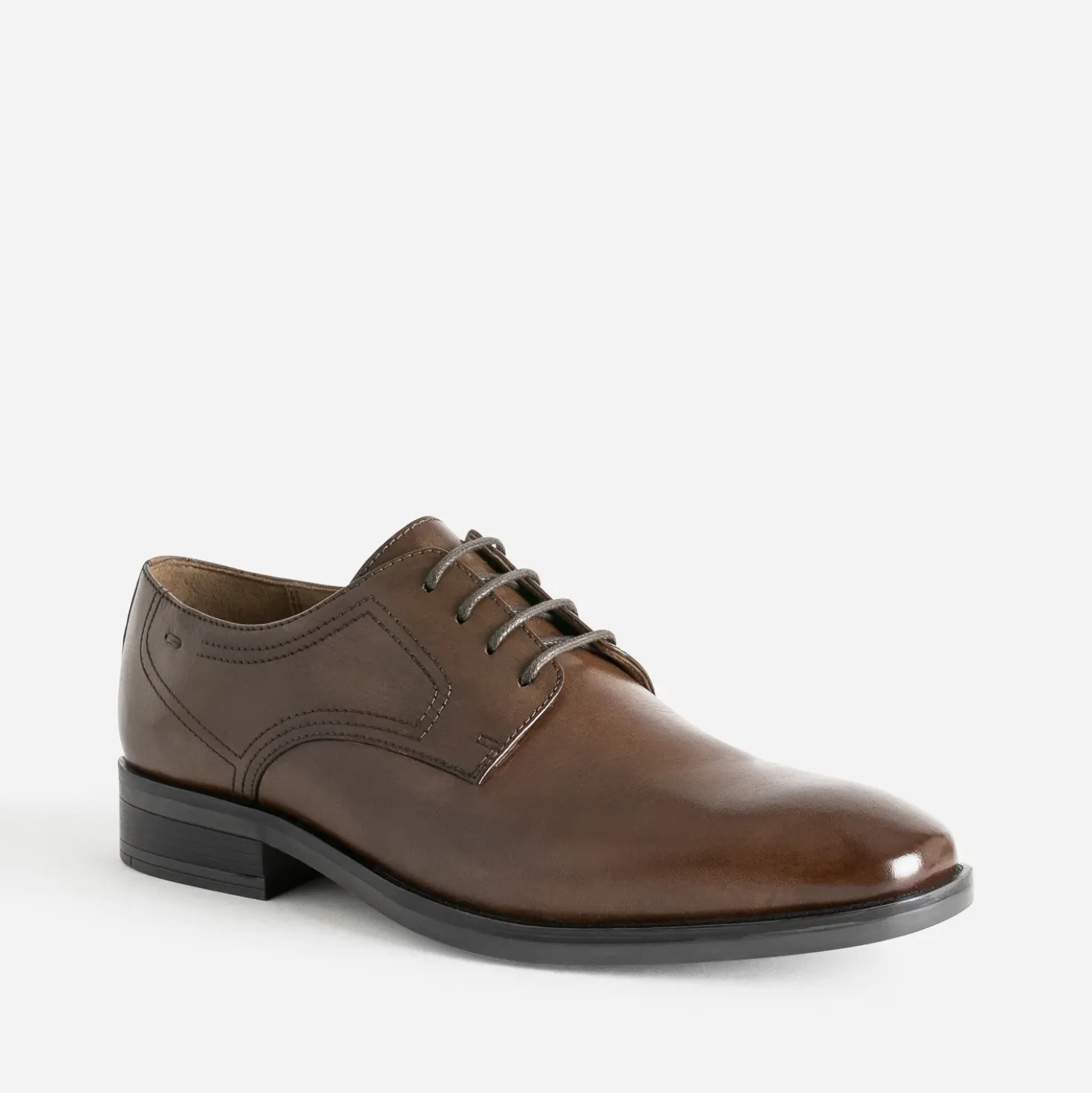 Derby marron en cuir