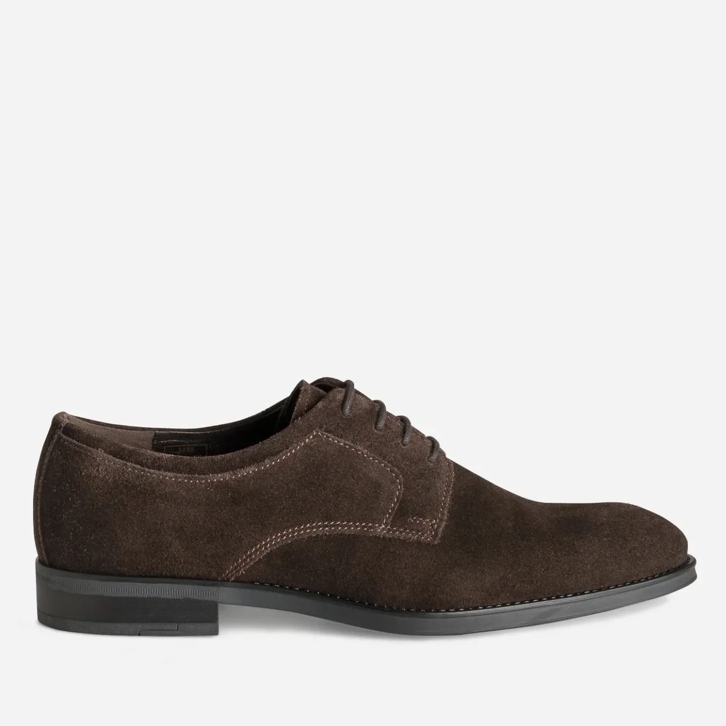 Derby marron foncé cuir velours
