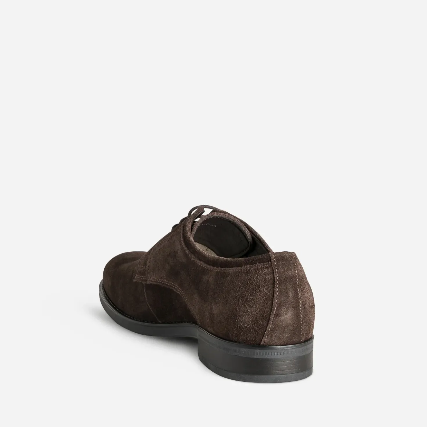 Derby marron foncé cuir velours