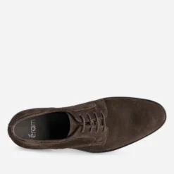 Derby marron foncé cuir velours