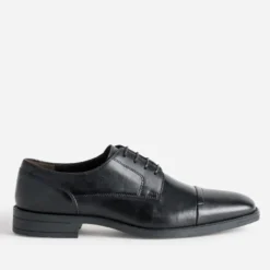 Derby noir cuir bout droit