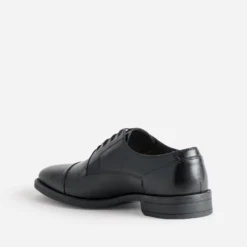 Derby noir cuir bout droit