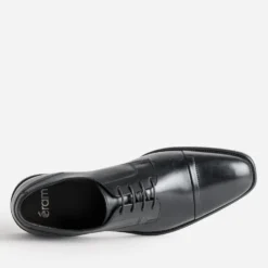 Derby noir cuir bout droit