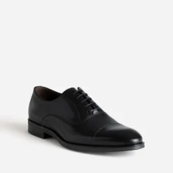 Derby noir cuir bout droit