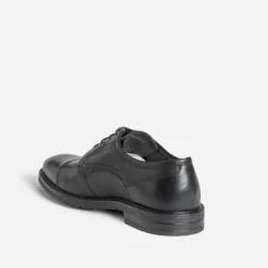 Derby noir cuir bout droit
