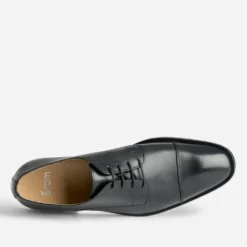 Derby noir cuir bout droit