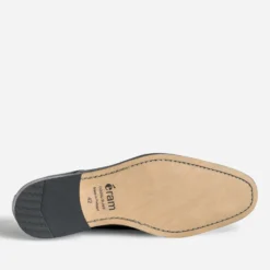 Derby noir cuir bout droit