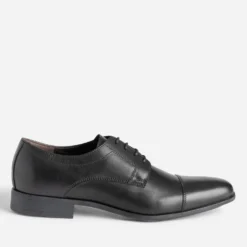 Derby noir cuir bout droit