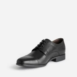 Derby noir cuir bout droit