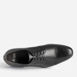 Derby noir cuir bout droit