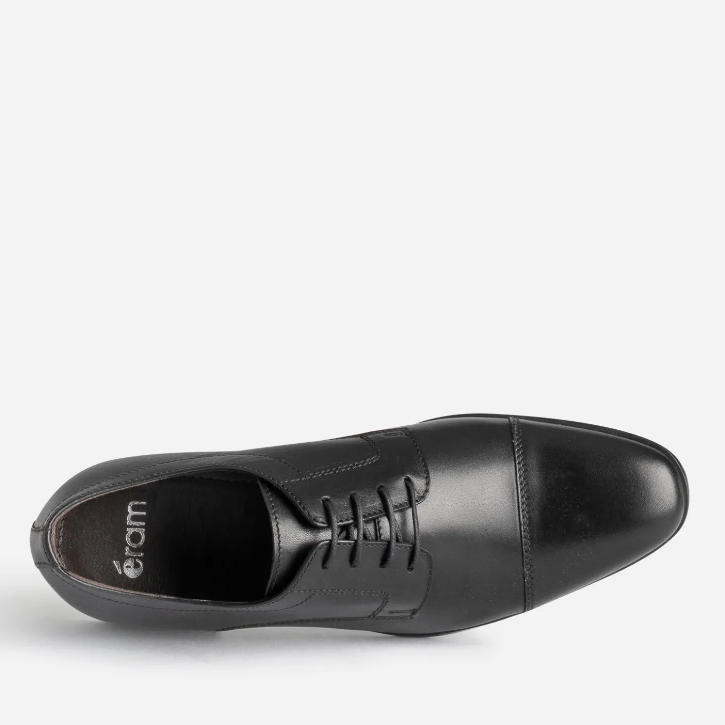Derby noir cuir bout droit