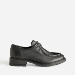 Derby noir cuir semelle crantée