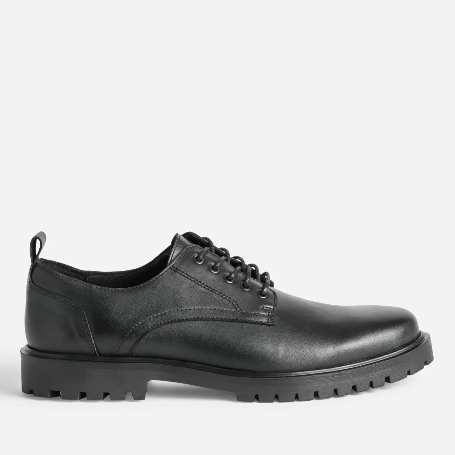Derby noir cuir semelle crantée