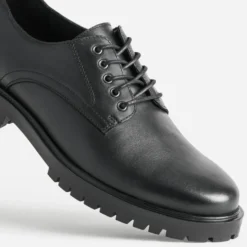 Derby noir cuir semelle crantée