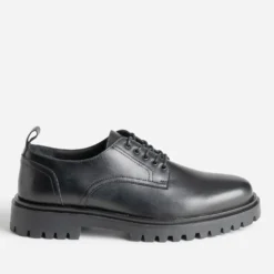 Derby noir cuir semelle crantée
