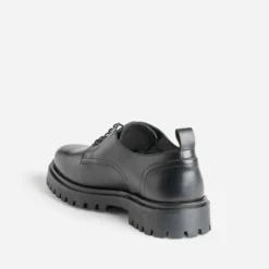 Derby noir cuir semelle crantée