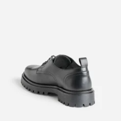 Derby noir cuir semelle crantée