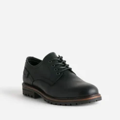 Derby noir cuir semelle crantée