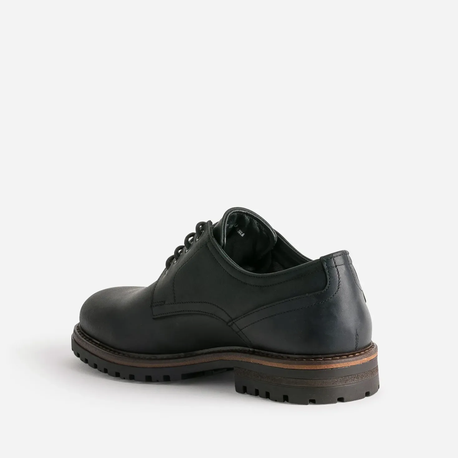 Derby noir cuir semelle crantée