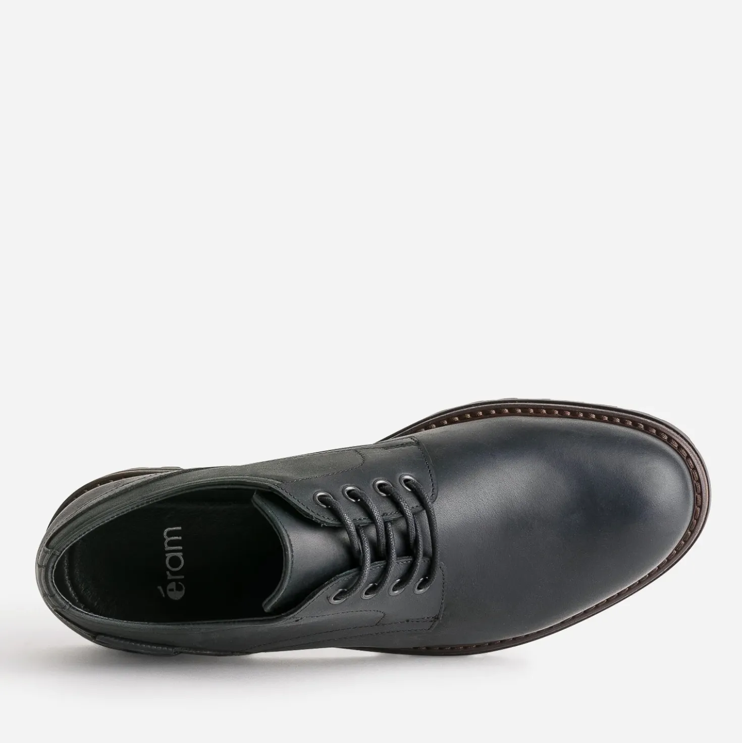 Derby noir cuir semelle crantée