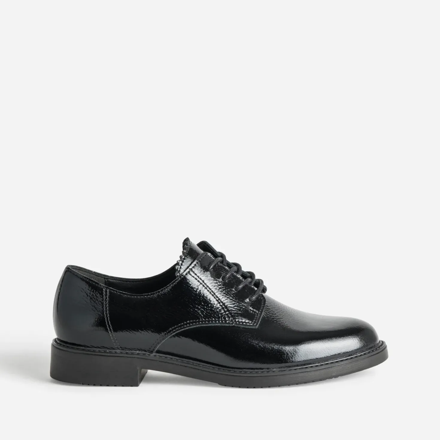 Derby noir cuir verni