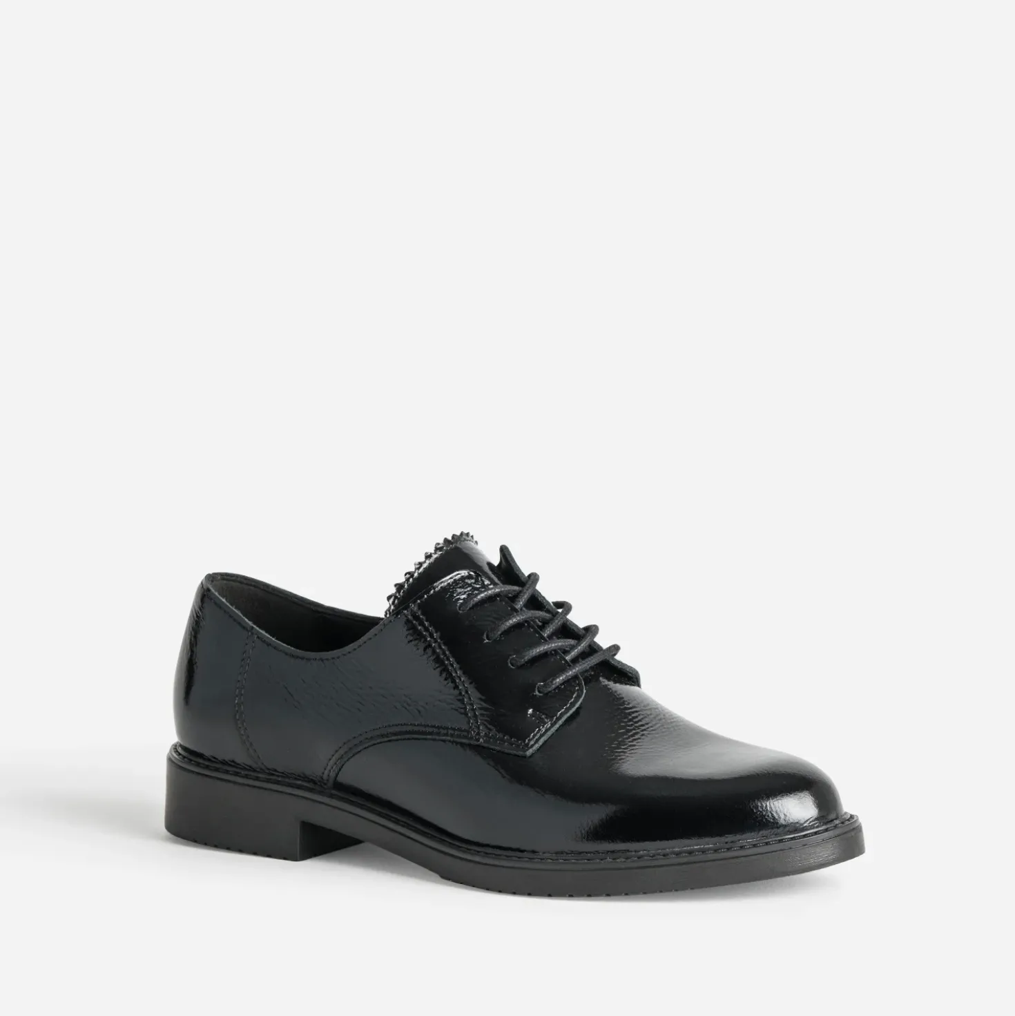 Derby noir cuir verni