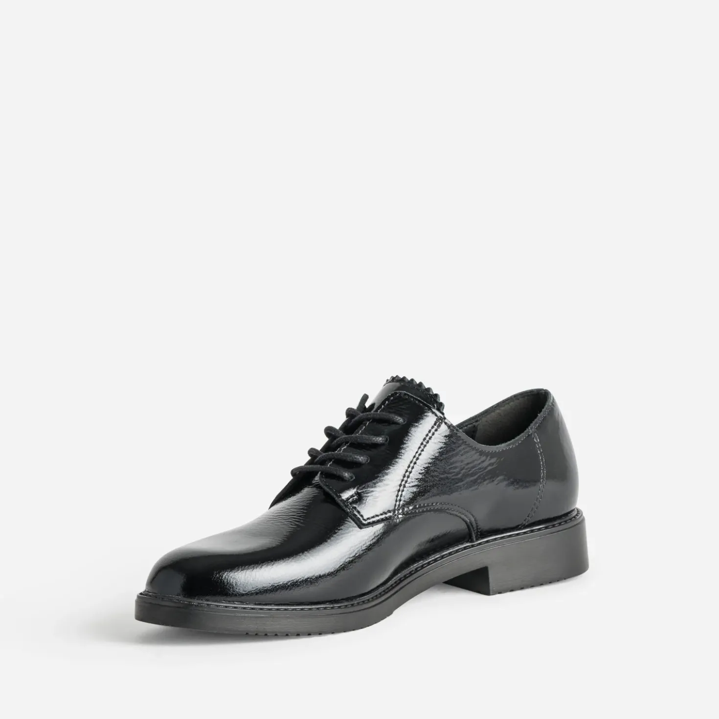 Derby noir cuir verni