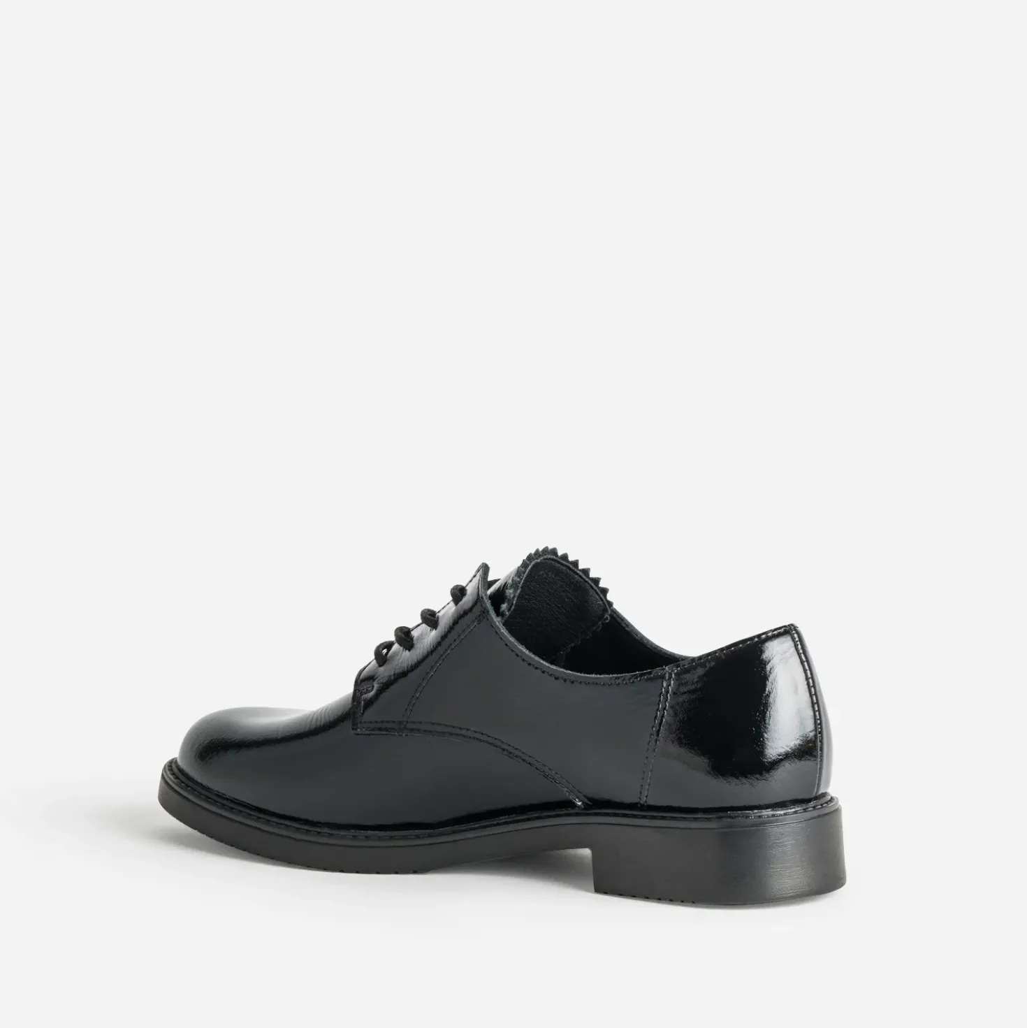 Derby noir cuir verni