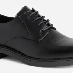 Derby noir en cuir