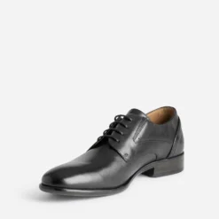 Derby noir en cuir