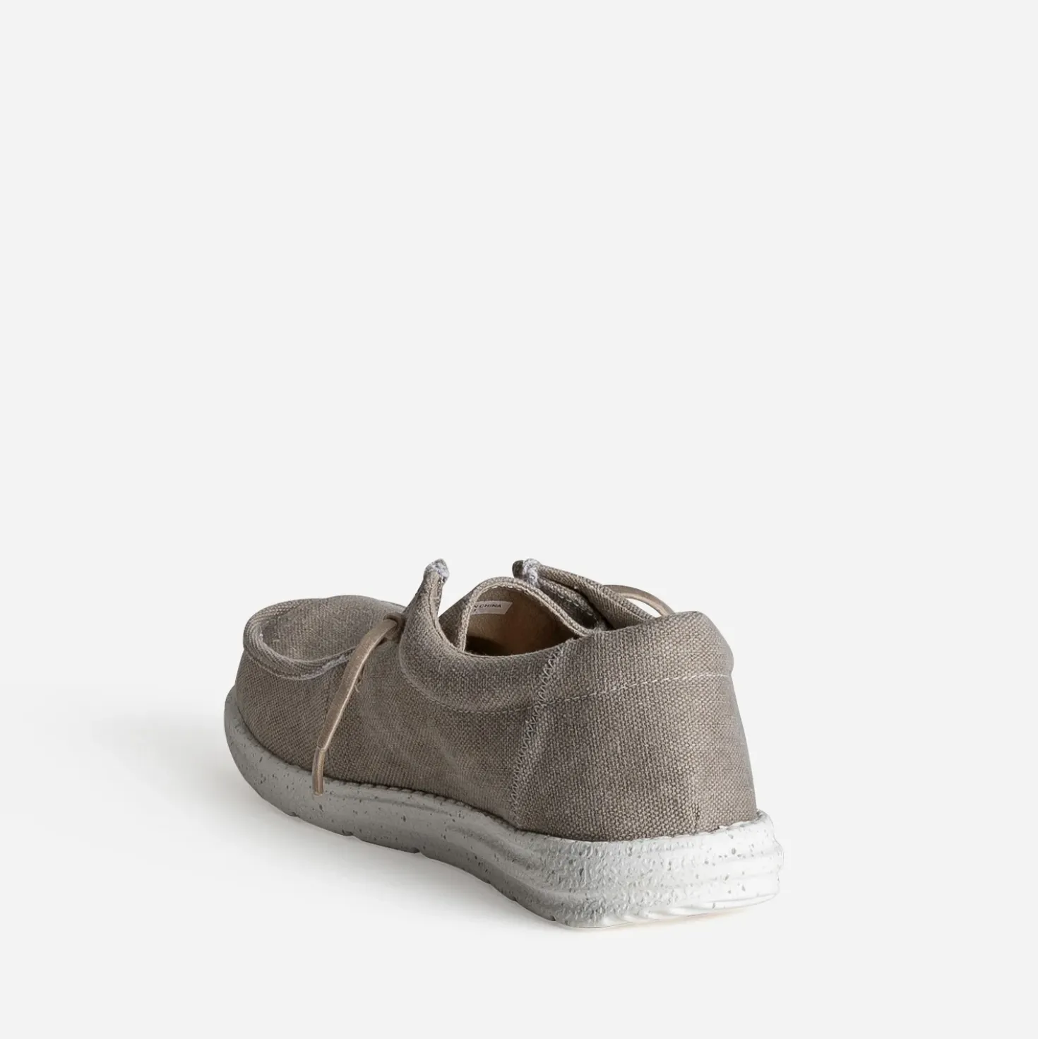Derby plateau taupe textile