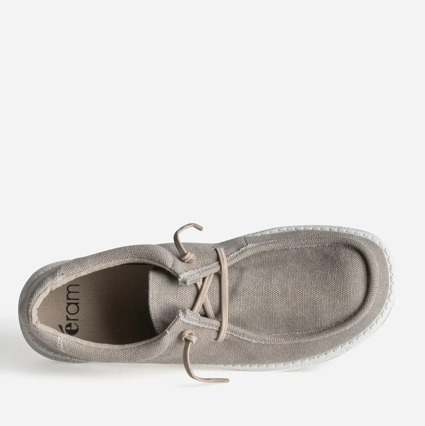 Derby plateau taupe textile