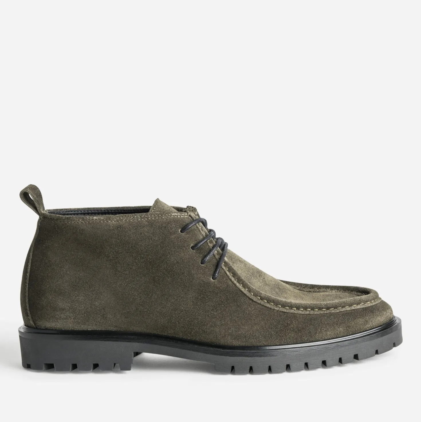 Derby semi-montant kaki cuir velours