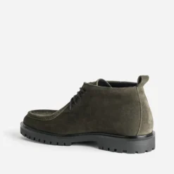 Derby semi-montant kaki cuir velours