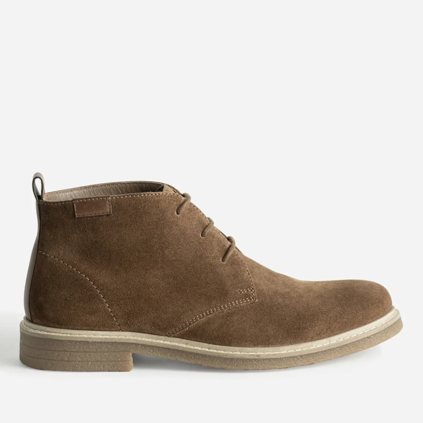 Desert boots cognac cuir velours