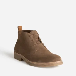 Desert boots taupe cuir velours