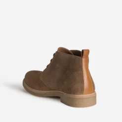 Desert boots taupe cuir velours