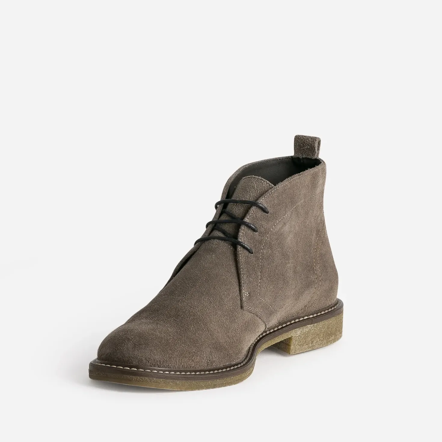 Desert Boots taupe en cuir velours