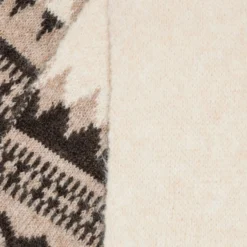 Echarpe beige tricot motif jacquard