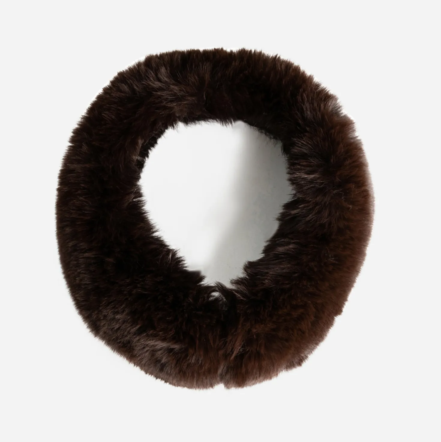 Echarpe marron fourrée
