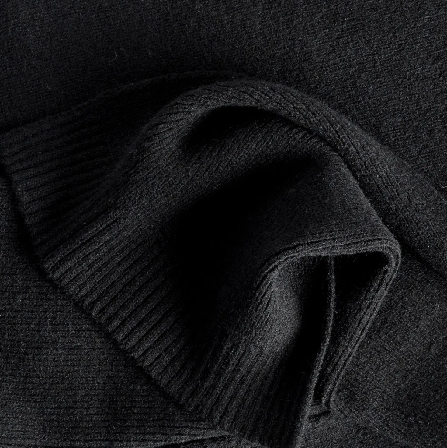 Echarpe noire tricot Homme