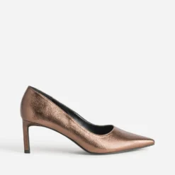 Escarpin bronze métallisé
